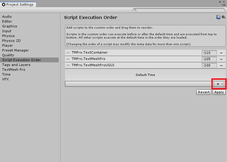 Unity - Manual: Script Execution Order settings