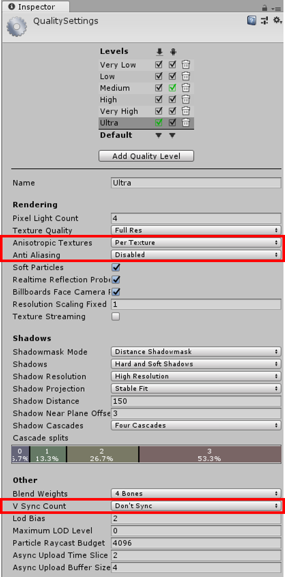 Anisotropic textures settings in Quality Settings - Unity Forum